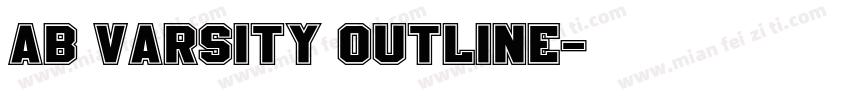 AB VARSITY OUTLINE字体转换